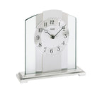 AMS T1120 Tischuhr mit Metallsockel, Mineralglas und Aluminium-Applikation