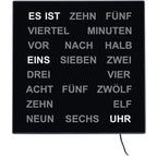 AMS T1235 Tischuhr mit LED-Wortuhr und 220V-Adapter