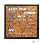 AMS T1273 Tischuhr mit lackiertem Metallgehäuse und LED-Wortuhr