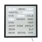 AMS T1275 Tischuhr mit lackiertem Metallgehäuse und LED-Wortuhr