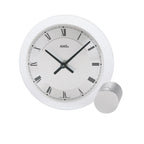 AMS T166 Tischuhr mit silberlackiertem Metallsockel und Quarzwerk