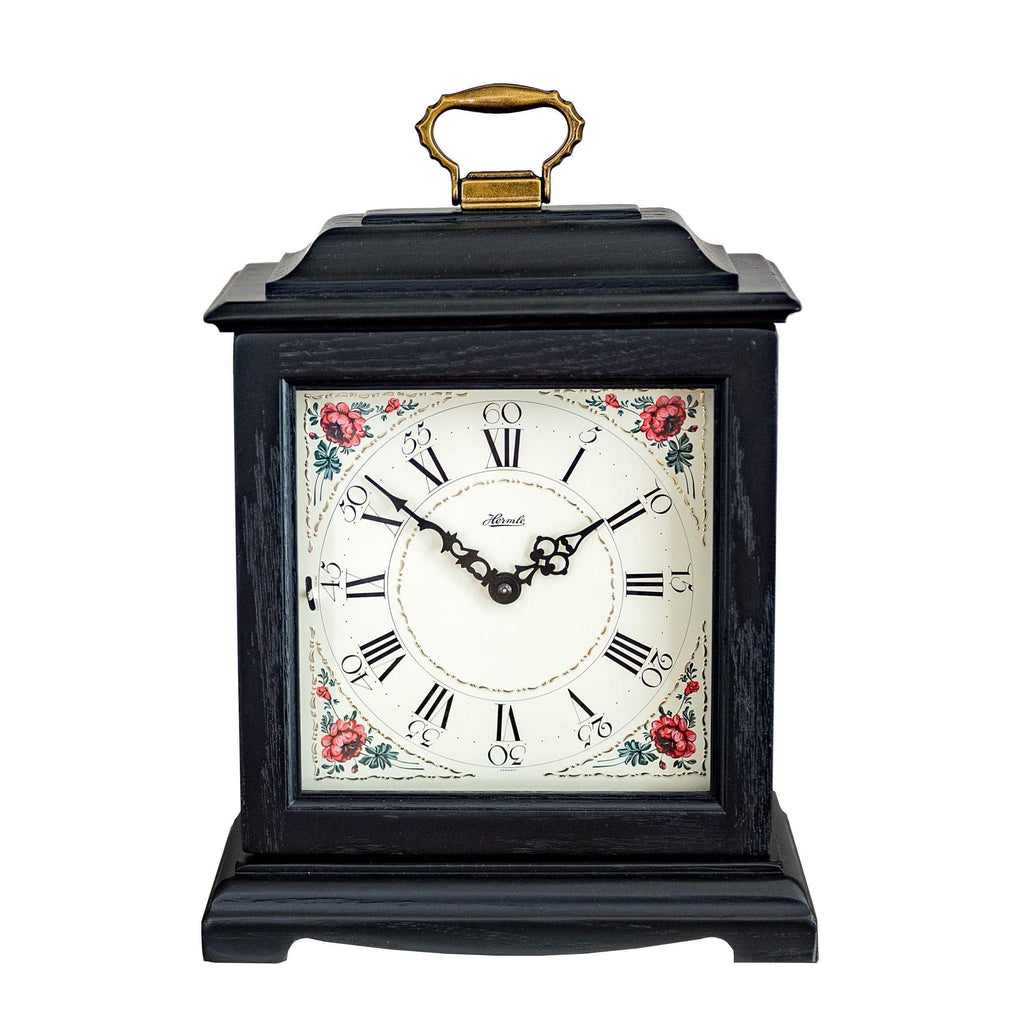 Hermle 22915-V82114 Tischuhr Austen Vintage Schwarz Quartzwerk mit Melodie