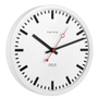 Hermle 30471-C50870 Bahnhofsuhr Grand Central Ø300mm rund weiß Zifferblatt Weiss Funkuhrwerk Zahlenbild Schwarze Balken, EAR