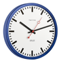 Hermle 30471-Q70870 Bahnhofsuhr Grand Central rund blau