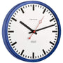 Hermle 30471-Q72100 Bahnhofsuhr Grand Central rund blau