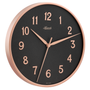 Hermle 30920-V52100 Wanduhr Aria II Bahnhofsuhr - Ø 400 roséfarbener Reif mit anthrazit Zifferblatt roségoldfarbenen arabischen Zahlen