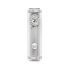 AMS R3633 Regulator mit Silber-Holzgehäuse, Aluminium-Einlagen und 8-Tage Schlagwerk
