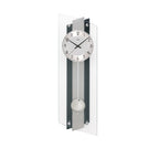 AMS F5262 Pendel-Funkwanduhr mit schwarzlackierter Holzrückwand