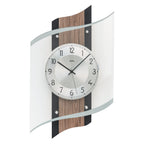AMS F5519 Funkwanduhr mit Fossilstruktur-Aluminium-Veredelung