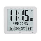 AMS F5884 Funkwanduhr mit digitaler LCD-Anzeige und Raumklimadaten