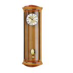 AMS W7080-9 Pendelwanduhr mit Kirschbaum-Massivholz und Wurzelholz-Pianofinish