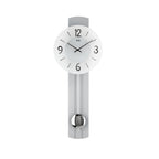 AMS W7275 Pendelwanduhr mit silberlackierter Holzrückwand
