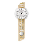 AMS W7423 Pendelwanduhr mit Sonoma-Applikation und Natursteineinlage