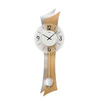 AMS W7425 Pendelwanduhr mit geschwungenem Buchenholzgehäuse