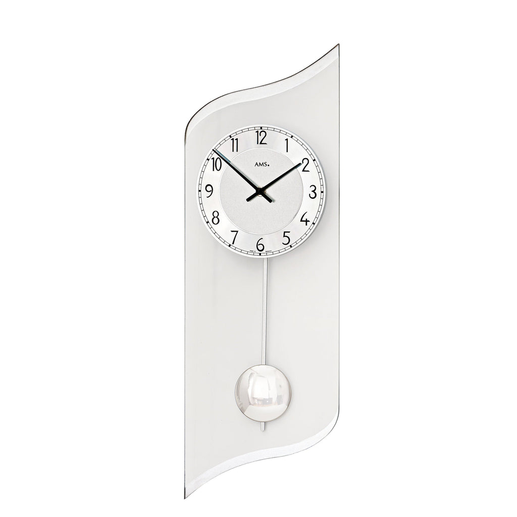 AMS W7436 Pendelwanduhr mit bedrucktem Mineralglas