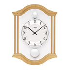 AMS W7447-18 Wanduhr mit massivem Buchenholzgehäuse