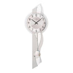 AMS W7476 Pendelwanduhr mit Holzgehäuse und Aluminium-Auflage