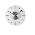 AMS W9318 Wanduhr mit Mineralglas und aluminiumfarbenen Stundenmarkierungen
