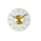 AMS W9319 Wanduhr mit Mineralglas und messingfarbenen Stundenmarkierungen