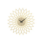 AMS W9359 Wanduhr mit gewölbtem Blüten-Design in Kunststoff