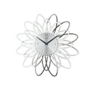AMS W9362 Wanduhr mit floralem Design und Kunststoffgehäuse