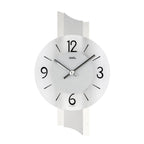 AMS W9394 Wanduhr mit Schiefer-Applikation auf geschliffenem Aluminium