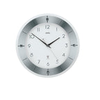 AMS W9448 Wanduhr mit facettiertem Mineralglas und geschliffenem Aluminium