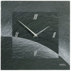 AMS W9518 Wanduhr mit Naturschiefer und Airbrush-Design