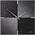 AMS W9520 Wanduhr mit Naturschiefer, Airbrush-Design und Aluminium-Applikation