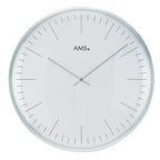 AMS W9540 Wanduhr mit gebürstetem Aluminium-Frontring