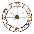 AMS W9566 Wanduhr mit Metallgehäuse und arabischen Ziffern