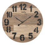 AMS W9569 Wanduhr mit lackiertem Holzgehäuse