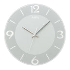 AMS W9571 Wanduhr mit facettiertem Spiegelglas blaugrau