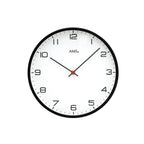 AMS W9659 Wanduhr mit schwarz lackiertem Metallgehäuse