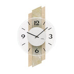 AMS W9665 Wanduhr mit Sonoma-Holzgehäuse und Naturblättern