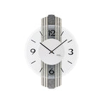 AMS W9675 Wanduhr mit Holzgehäuse und Stein-Auflage