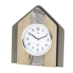 AMS F5170 Funk-Tischuhr mit Sonoma-Holzgehäuse, Natur-Blättern und Swarovski-Kristallen