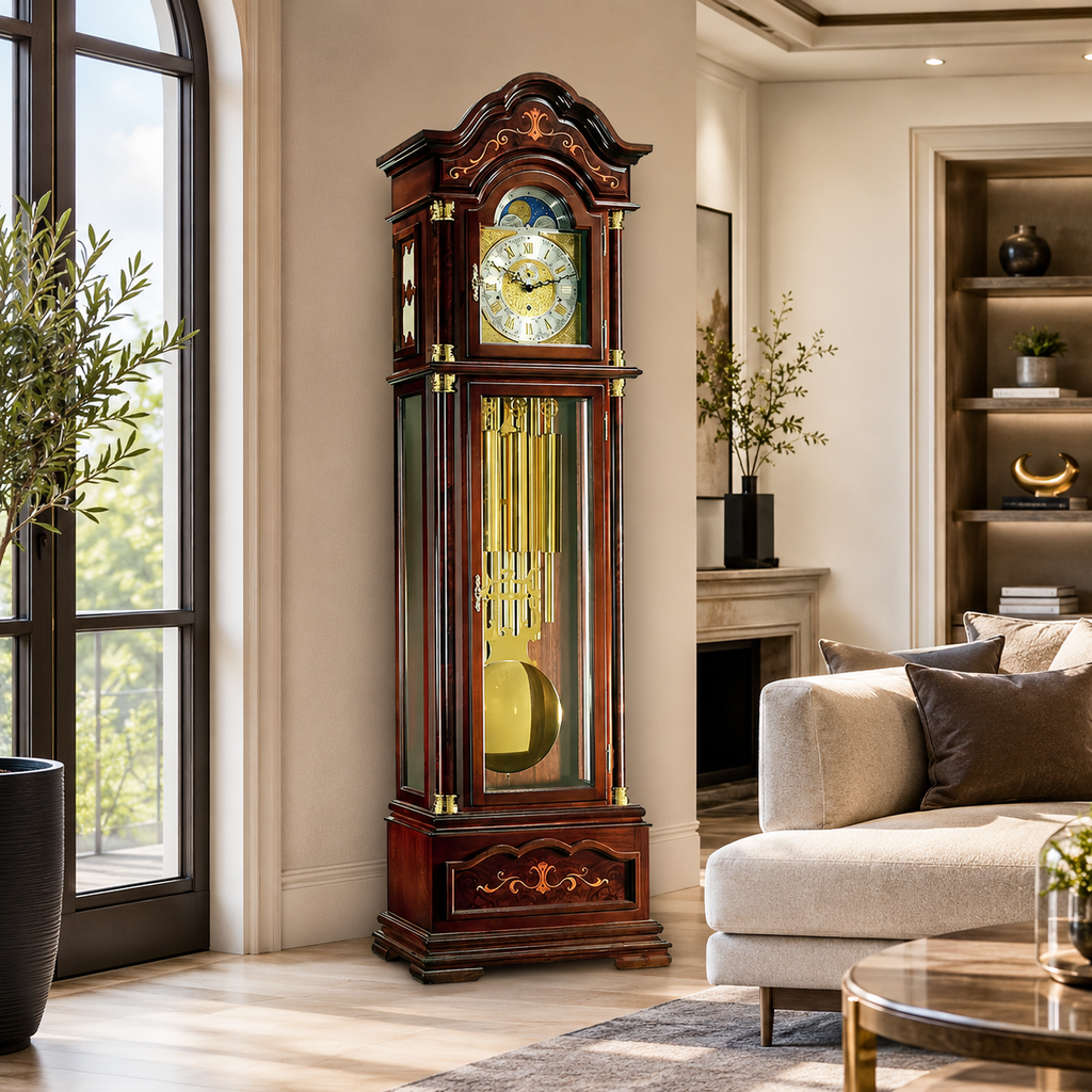 Hermle 01131-031171 Grandfather Clock Trafalgar Walnut