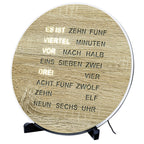 AMS T1287 Tisch- und Wanduhr mit LED-Wortuhr und Sonoma-Zifferblatt