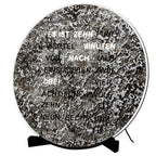 AMS T1289 Tisch- und Wanduhr mit LED-Wortuhr in Metallic-Optik