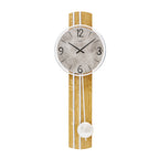 AMS W7466 Pendelwanduhr mit Wildeiche-Optik und Silberantik-Zifferblatt