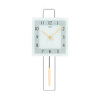 AMS W7505 Pendelwanduhr mit Metall-Design und Mineralglas