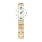 AMS W7507 Pendelwanduhr mit feingefrästem Holzgehäuse in Messingoptik