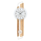 AMS W7508 Pendelwanduhr mit Wildeiche-Oberfläche und Metallzierteil