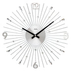 AMS W9652 Wanduhr mit silberfarbenen Metallstäben