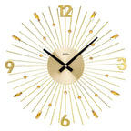 AMS W9653 Wanduhr mit goldfarbenen Metallstäben