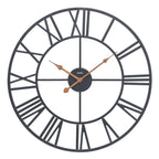 AMS W9685 Wanduhr mit Metallgehäuse und Metall-Zifferblatt