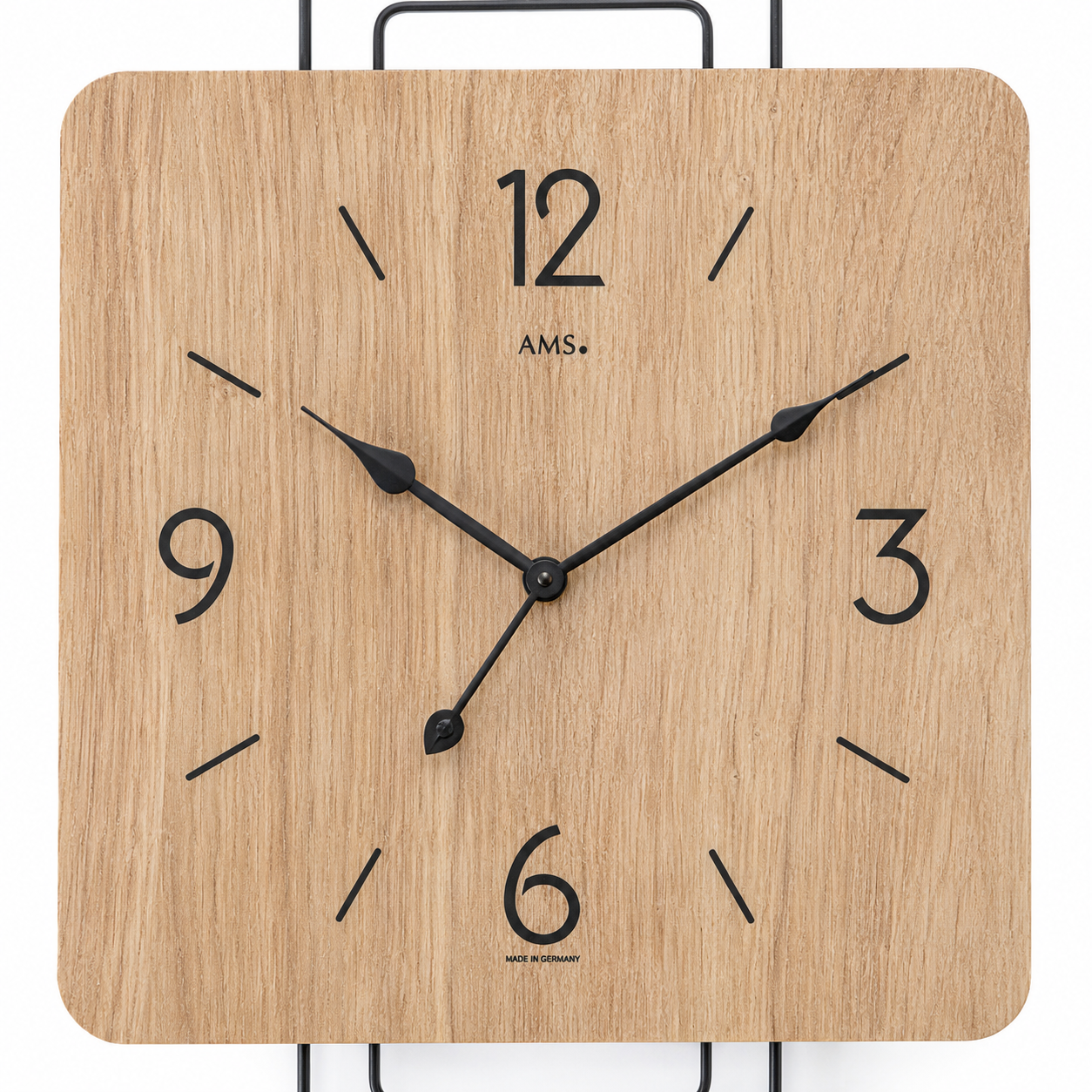 AMS W9692 Wall Clock with Metal Design and Sonoma Dial