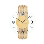 AMS W9695 Wanduhr mit feingefräster Rückwand in Messingoptik