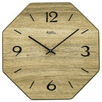 AMS W9714 Quarzuhr mit Holzgehäuse und bedrucktem Zifferblatt